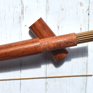 Organic Vietnamese Pure Oud: Agarwood Incense Sticks in a Wooden Tube