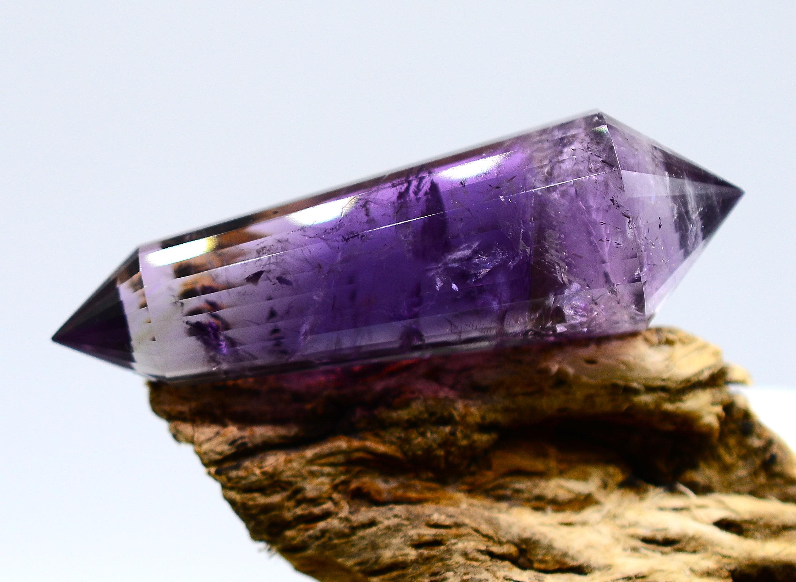 スモーキークォーツ　フォーゲル 24面アメジスト＆スモーキークォーツフォーゲルワンド - Etsy 日本