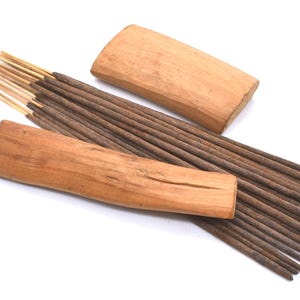 Sándalo Mysore orgánico - Incienso natural de grado templo, enrollado a mano