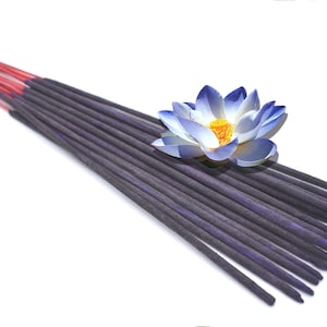 Organic Blue Lotus - Hand-Rolled Temple Grade Natural Incense Sticks