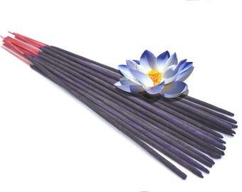 Organic Blue Lotus - Hand-Rolled Temple Grade Natural Incense Sticks