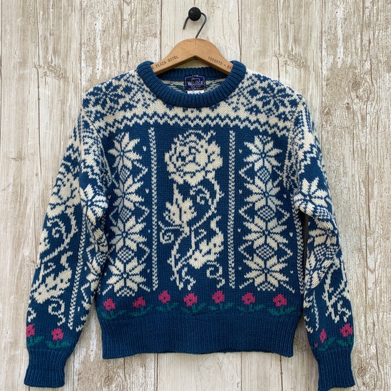 Vintage Woolrich Pullover Wool MEDIUM 80s
