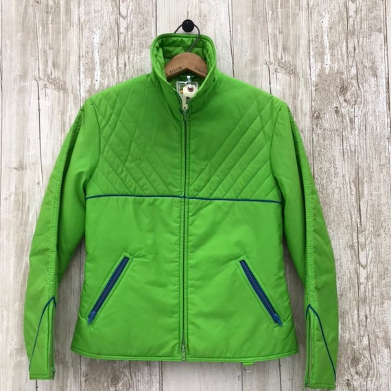 Vintage Lime Green Ladies Ski Jacket SKYR 70s