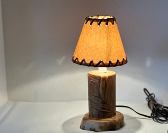 Rustic 6" Colorado Aspen Table Lamp With Choice of 3 Shades