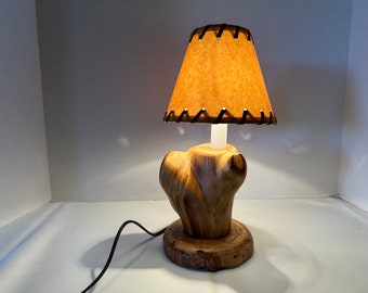 Rustic 6" Colorado Aspen Table Lamp With Choice of 3 Shades