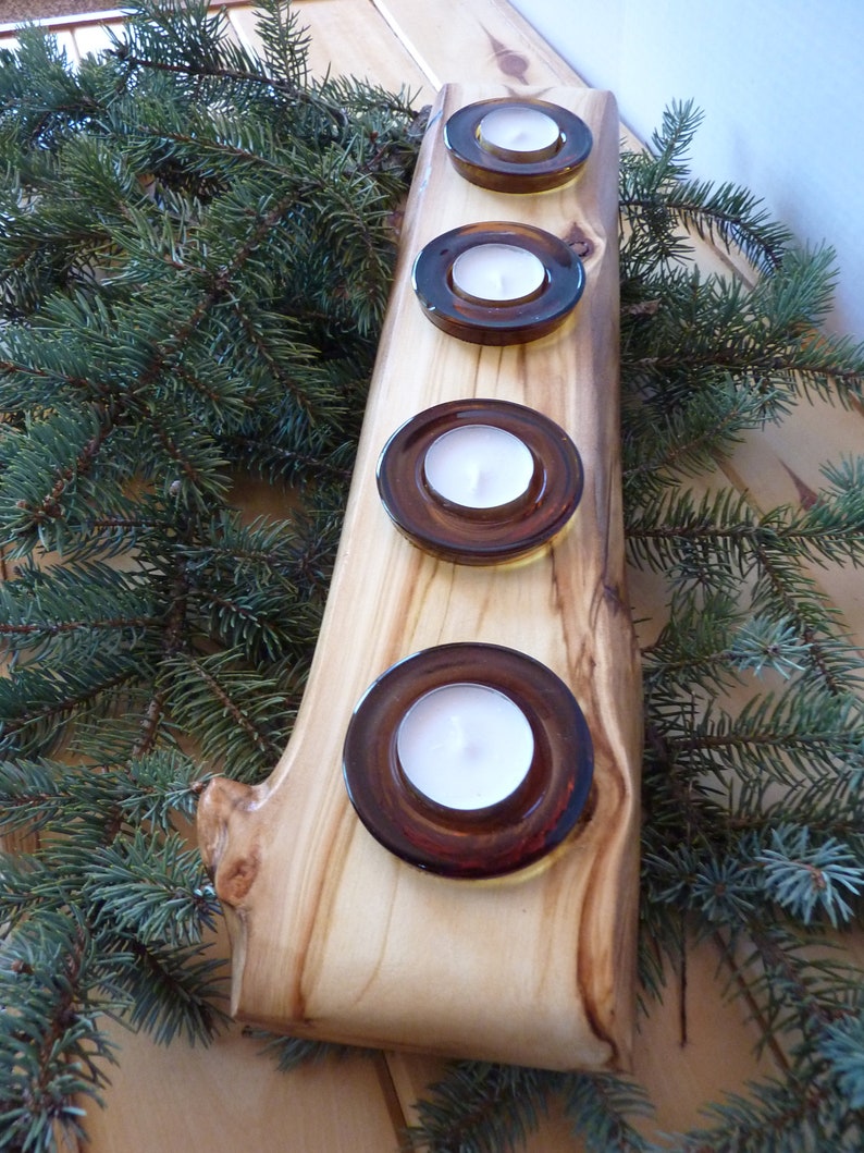 Unique Colorado Aspen Tree Log Candle Holder With 4 Tealights Etsy