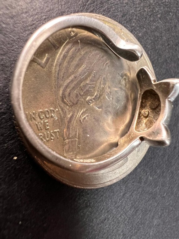 Vintage Sterling Silver Adjustable Cat Ring – Siz… - image 3