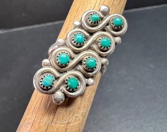 Vintage Sterling Silver Turquoise Ring Size 5 Southwest