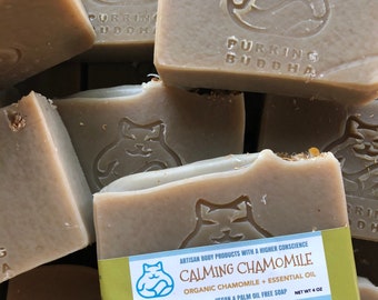 Calming Chamomile. Essential Oils. Organic Aloe Vera . Soap. Made in Utah. Vegan