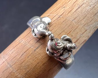 Vintage Disney Mickey Mouse sterling silver signed ring size 6