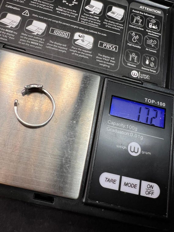 Vintage Sterling Silver Adjustable Cat Ring – Siz… - image 13