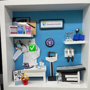 Internal Medicine/ Family Meficine Miniature Shadow Box - Free Shipping! afbeelding 1