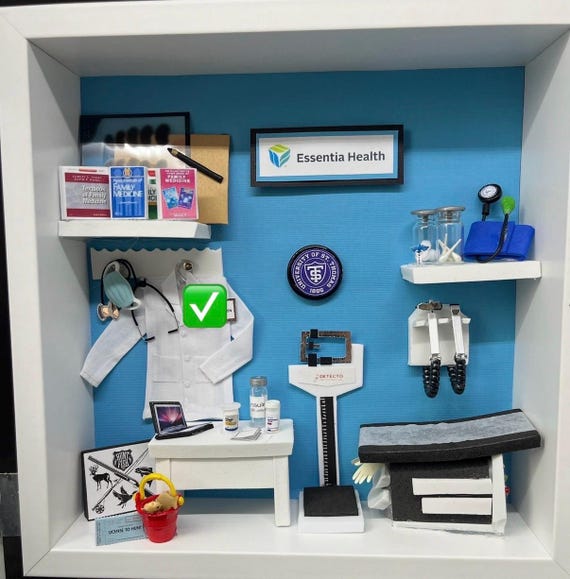 Internal Medicine/ Family Meficine Miniature Shadow Box - Free Shipping!