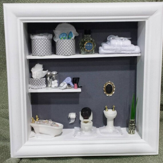 Miniature Bathroom Shadow Box plus de modèles disponibles Etsy