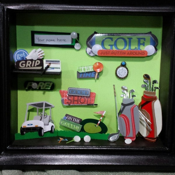 Shadow Box for Golf Clubs Etsy