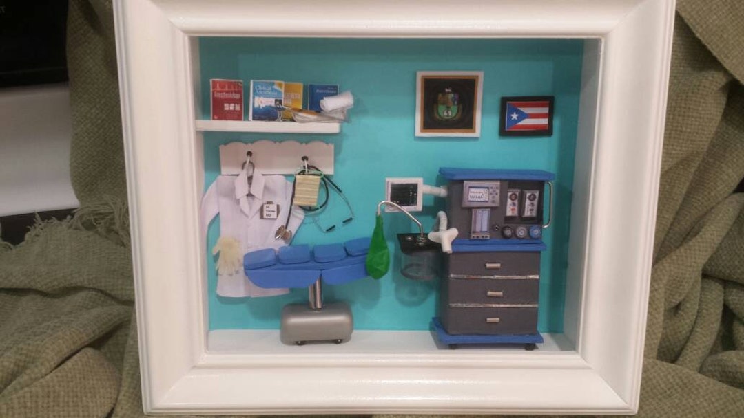 Anesthesia Miniature Shadow Box - Etsy
