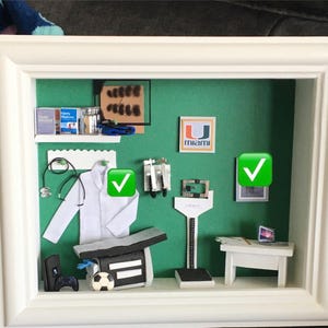 Internal Medicine/ Family Meficine Miniature Shadow Box - Free Shipping! afbeelding 5