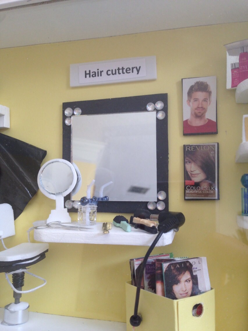 Hair Salon Miniature Shadow Box Etsy