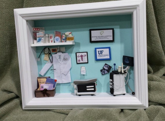 Ob Gyn Miniature Shadow Box Etsy