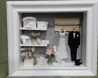 Miniature Wedding Closet #2 Shadow Box