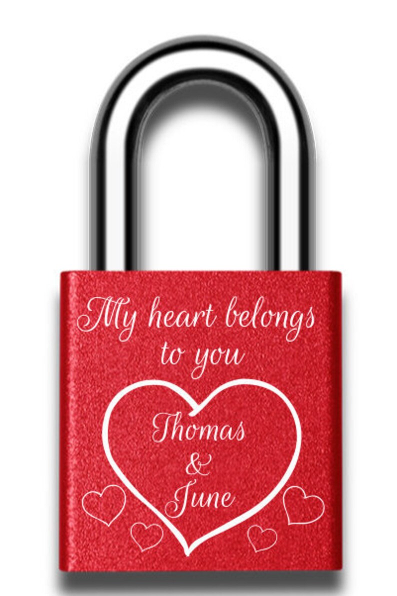Engraved Love Lock Heart Padlock Love Locks Paris Couples Etsy