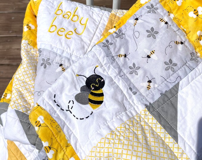 Bumble Bee Baby Quilt Etsy