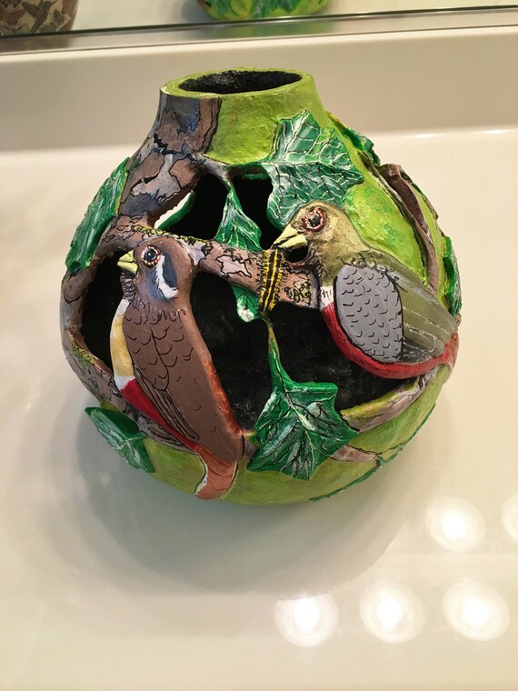 Bird Gourd:  Elegant Trogon Family and Sycamore