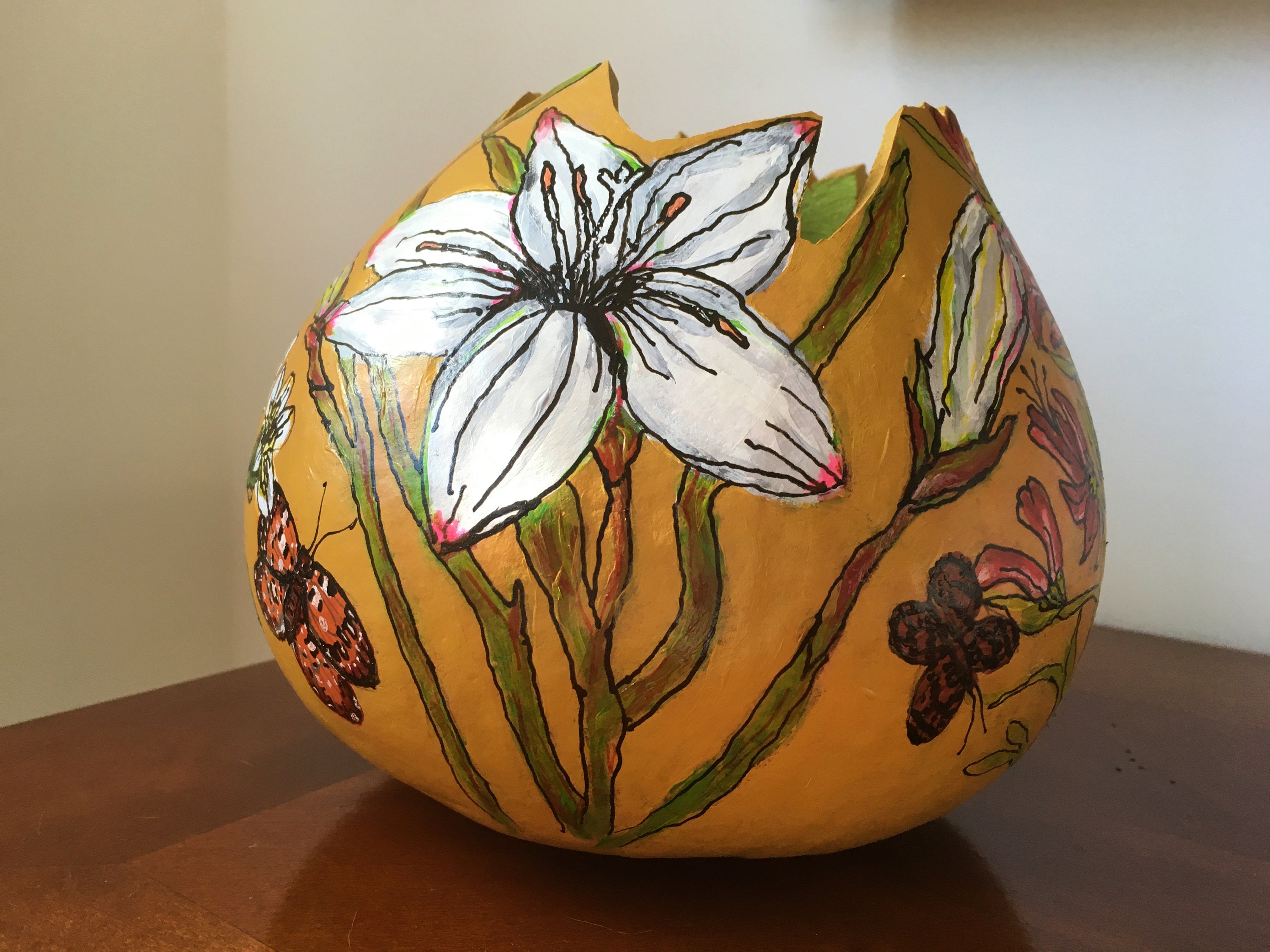 Butterfly Gourd Art Butterfly Garden