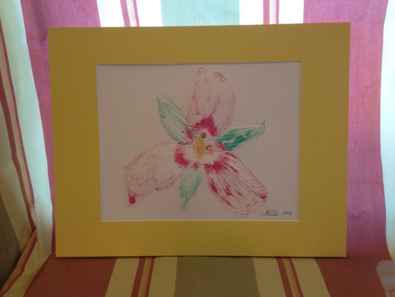 ORIGINAL Embossed Art:  Trillium 2