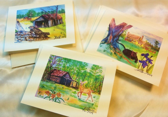 Farm Blank Notecards:  Ralph's Refuge Series