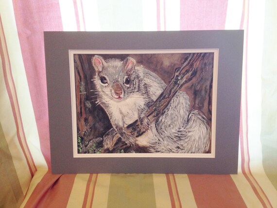 ORIGINAL Painting of Grey Squirrel