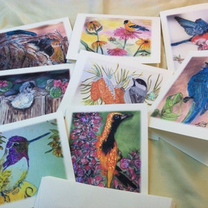 Bird Blank Notecards:  Familiar Birds Series