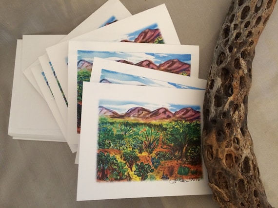 Desert Blank Notecards:  Sonoran Desert Scene