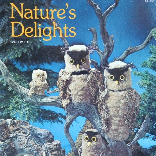 Macrame Animal Patterns Natures Delights Vol 1/ Instructions for Owls, Bear, Raccoon, Bunny Unusual, Dimensional - Read Description