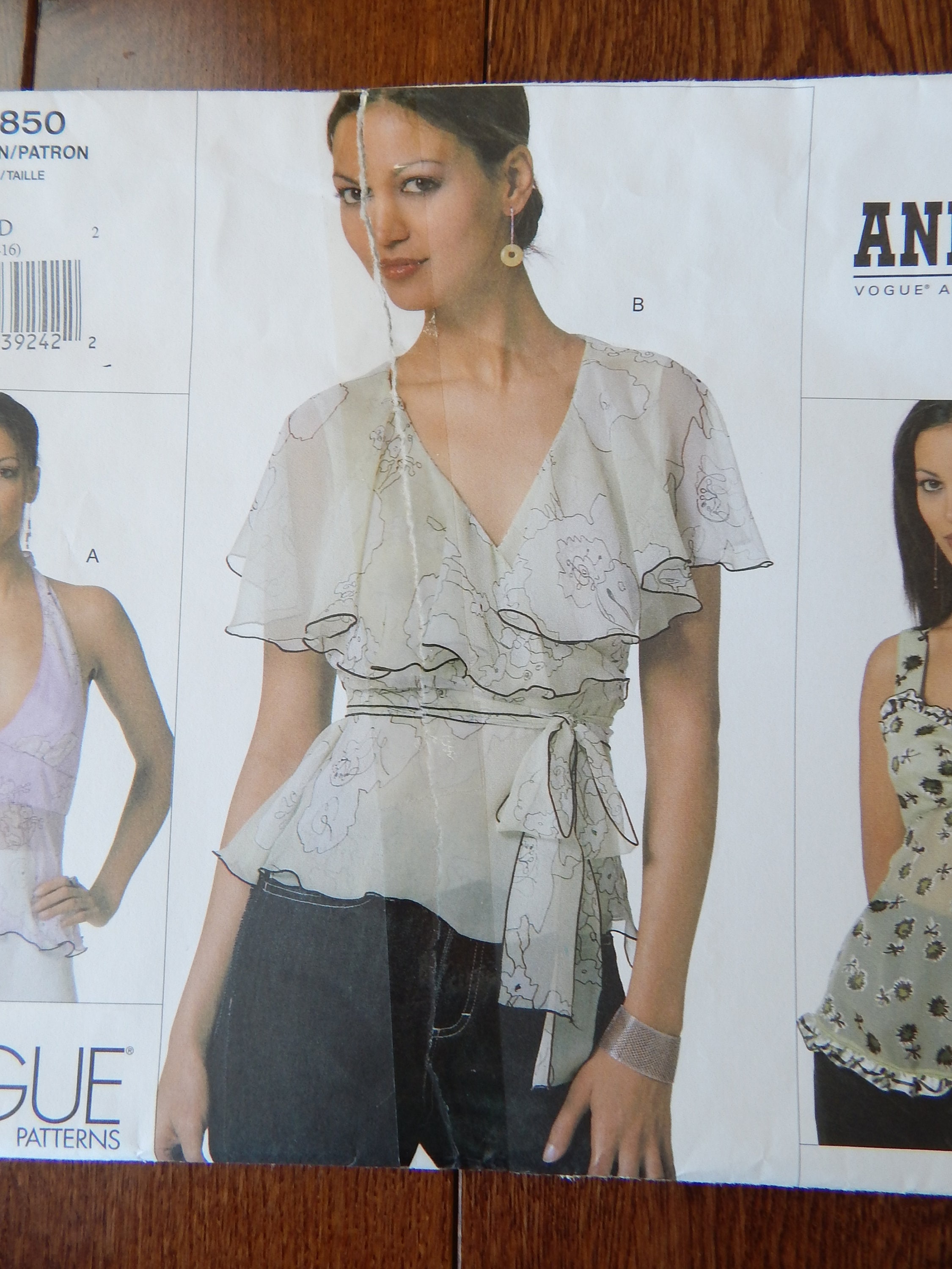 Empire Waist Tops Sewing Pattern w/ Variations V Neck Etsy