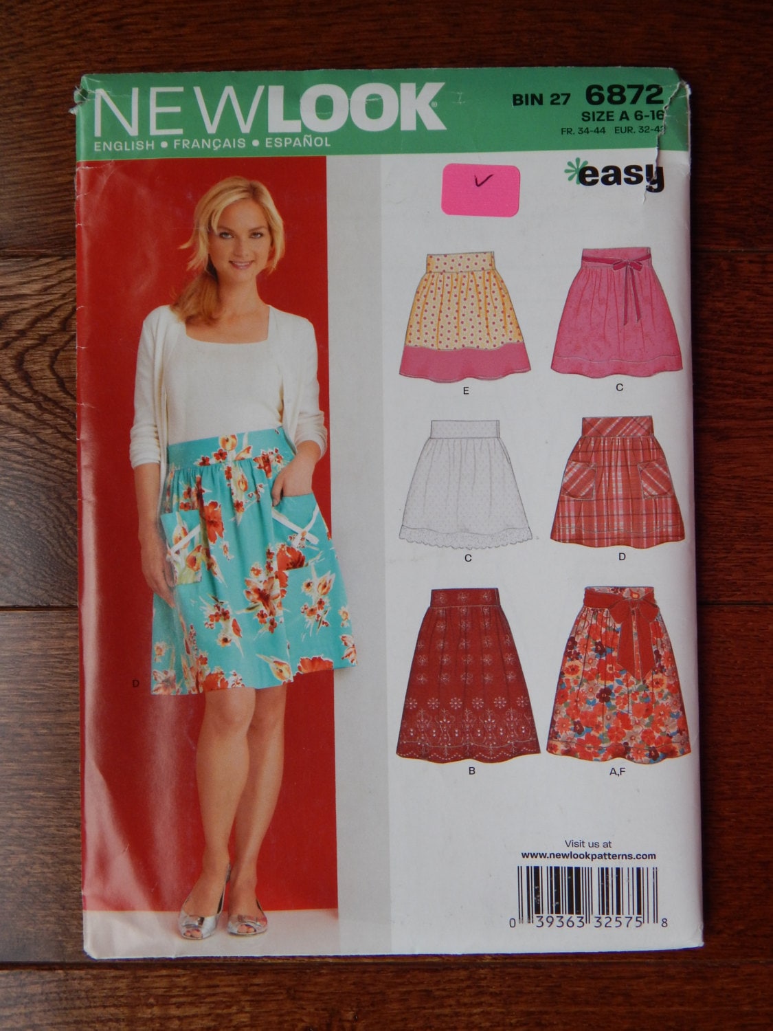 New Look 6872 Misses' Skirts 6 to 16 Sewing Pattern New Look 6872 Misses' Skirts 6 to 16 Sewing Pattern