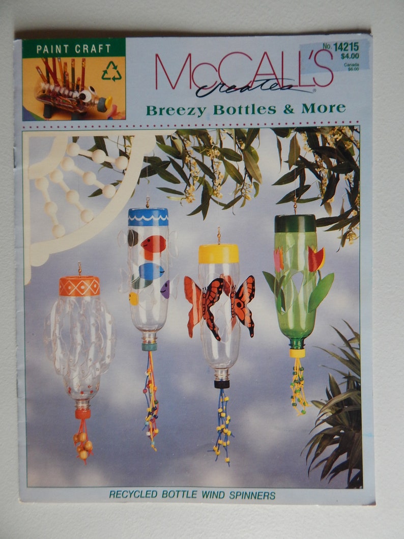 Recycled Bottle Wind Spinners Instructions Butterfly Fish Tulip Tree 6