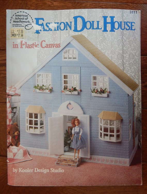 plastic canvas barbie house
