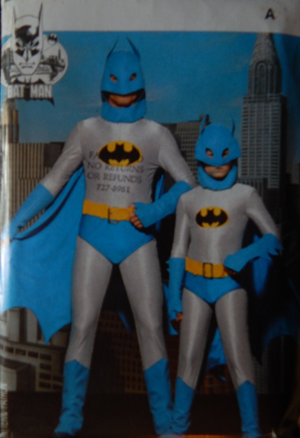 BatMan Costume Sewing Pattern/ Butterick 4201/ Mens Size 30 Etsy