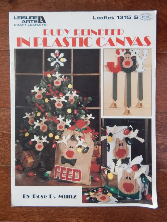 Santa Claus Coasters Christmas Plastic Canvas PATTERN//INSTRUCTIONS NEW