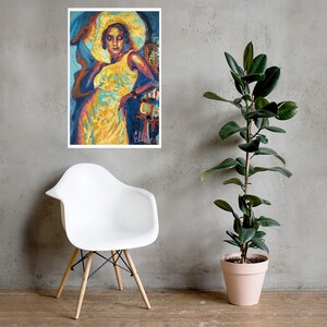 Fine Art Poster of &quot;French woman with hat&quot; painting by Tim Ellis