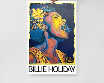 Billie Holiday Jazz Music Iconic Poster Shed Home Retro Metal Wall