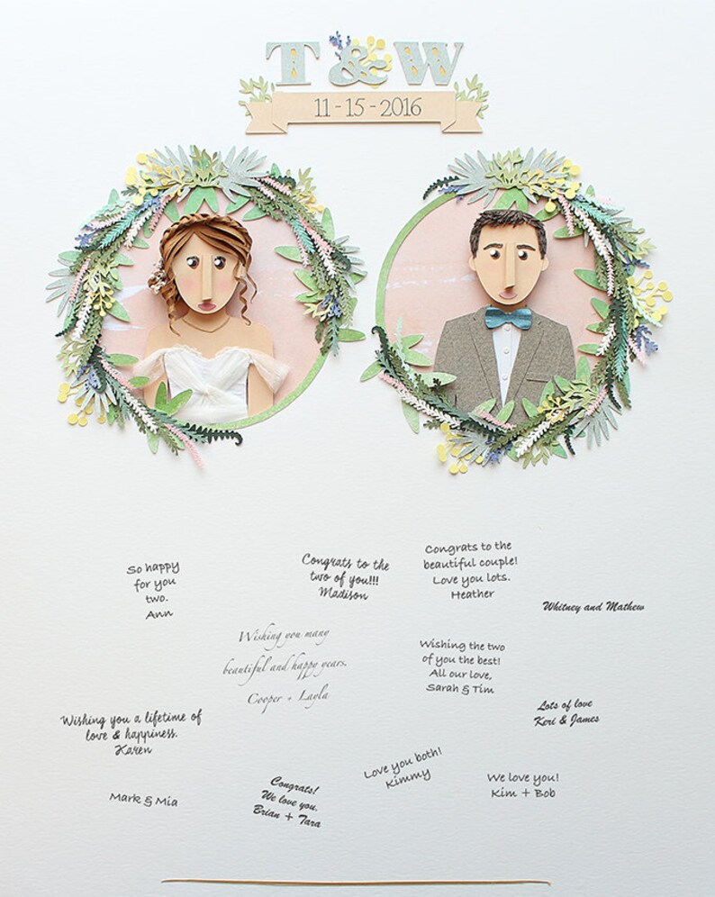 Wedding Guest Book. Custom made to fit all the beautiful details of your wedding. image 8