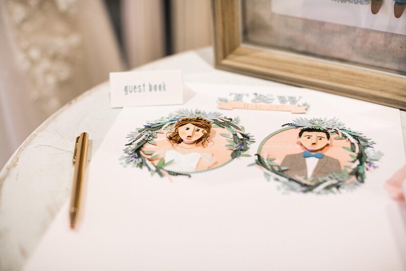 Wedding Guest Book. Custom made to fit all the beautiful details of your wedding. image 5