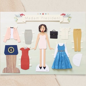 President Paper Doll, Instant Download, Printable Activity Craft