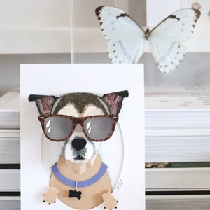 Custom Pet Portrait of Your Dog Made From Paper Short Hair Breed image 9