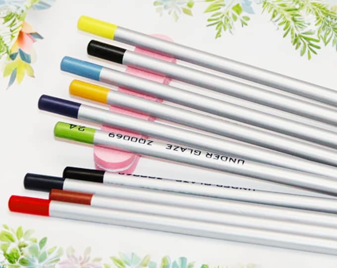 Ceramic Underglaze Color Pencils: 10-Color Pottery DIY Set