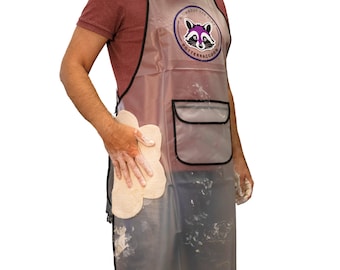 Waterproof Pottery Apron: TPU Full Coverage with Pocket & Towels