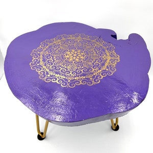Purple Mandala Table (Cypress)
