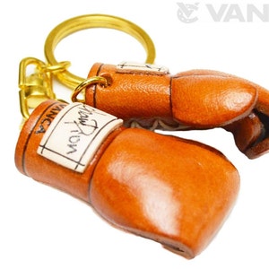 Boxing Gloves 3D Leather Keychain(L) *VANCA* Made in Japan #56891　